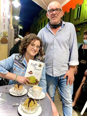 Owner Antonio at Caffe del Corso in Tropea