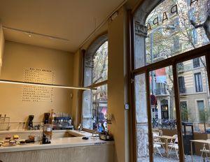 The bar. #Veganuary at La Papa in Barcelona