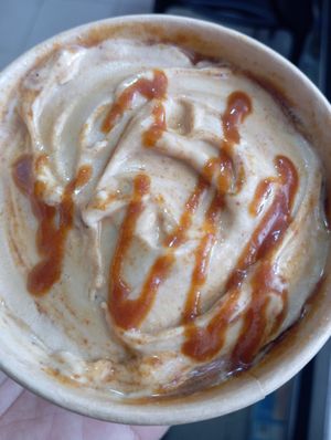 Ice cream - peanut butter and salted caramel at Passo Natural in Luanda