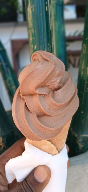 Soft chocolat  ice cream at Passo Natural in Luanda
