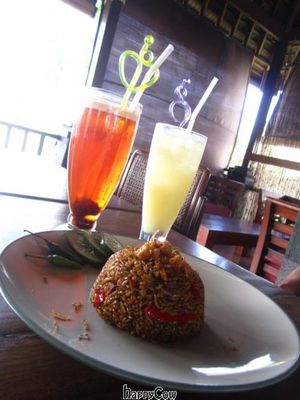 BBQ Rice and Drinks at Deity of Miracle Vegan Resto in Kuta