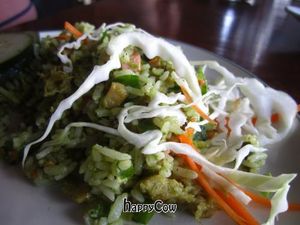 Green Rice at Deity of Miracle Vegan Resto in Kuta