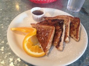 Vegan French Toast at Downbeat Diner and Lounge in Honolulu