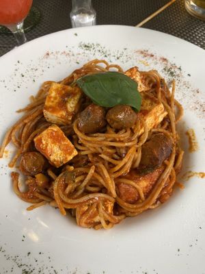 Tofu and sausage pasta   at Funcho Gourmet in Funchal
