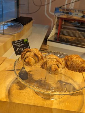 Vegan tofu sausage croissants at Veritas in Ibiza