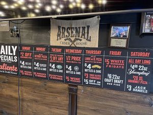 Daily specials at Caliente Pizza & Drafthouse in Aspinwall