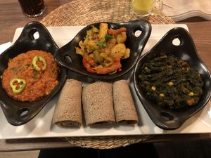 Vegan menu at Wedeb's in Tromsoe