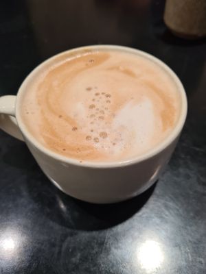 Latte with oat milk at Food Sentimentale in Bayonne