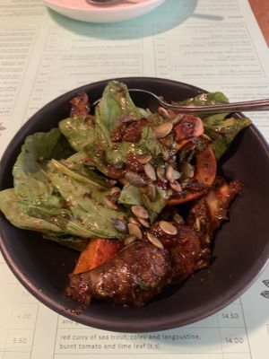 Roast Jerusalem artichoke and squash   at Ka Pao in Glasgow