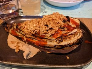 Hispi cabbage at Ka Pao in Glasgow