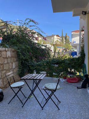 Outdoor seating  at Lifeboxtr in Kas