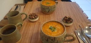 Kürbissuppe (Suppe des Tages) at Lifeboxtr in Kas