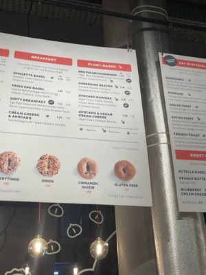Vegan Options On Menu   at B Bagel Bakery Bar in London