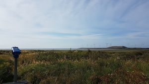 Uitzicht vanaf het terras at Restaurant Aan Zee in Oostvoorne