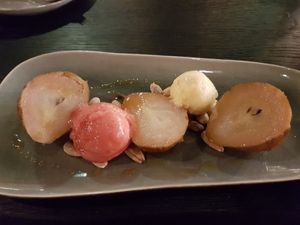 Gepofte peer at Restaurant Aan Zee in Oostvoorne