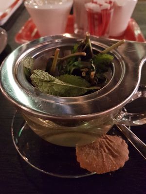 Verse muntthee at Restaurant Aan Zee in Oostvoorne