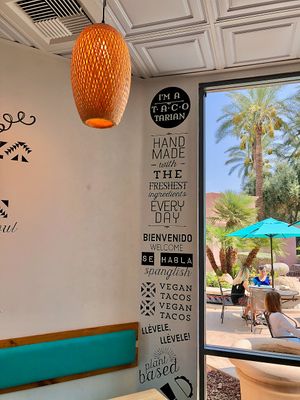 Outdoor & indoor seating at Tacotarian in Henderson