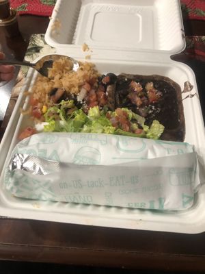 Jackfruit Burrito with Mexican Rice and Beans  at Tacotarian in Henderson