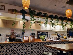 Nicely done decor, notice metal stools at Tacotarian in Henderson