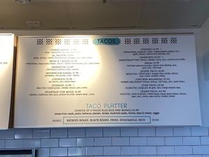 Menu 1 at Tacotarian in Henderson
