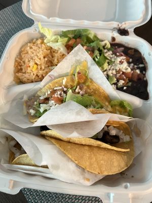 Taco trio  at Tacotarian in Henderson