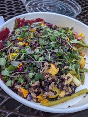 Grain rice bowl minus the feta at Beaumont Bakery & Cafe in Salt Lake City