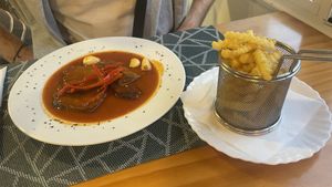 Seitan steak  at Poço Azul in Sao Miguel