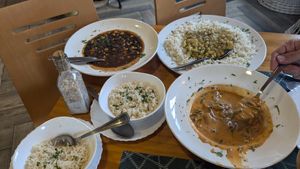 Meal and dinner for two people (curry, feijoada and strogonoff) at Poço Azul in Sao Miguel