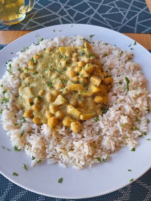 Azoren Root in Curry sauce at Poço Azul in Sao Miguel