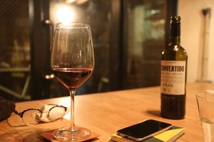 Italian vegan wine at Vegan French Restaurant L'Espéranceレスペランス in Sapporo