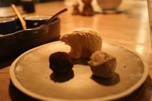 Other half of first plate; Hokkaido vegetables  at Vegan French Restaurant L'Espéranceレスペランス in Sapporo