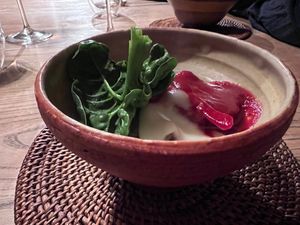 Beets and Sato imo  at Vegan French Restaurant L'Espéranceレスペランス in Sapporo