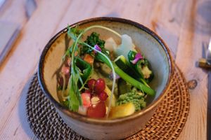 salad at Vegan French Restaurant L'Espéranceレスペランス in Sapporo