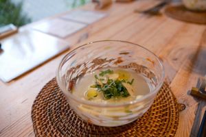 cold soup at Vegan French Restaurant L'Espéranceレスペランス in Sapporo