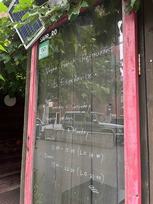 front of shop at Vegan French Restaurant L'Espéranceレスペランス in Sapporo