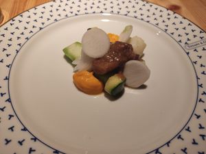 Burdock stew at Vegan French Restaurant L'Espéranceレスペランス in Sapporo