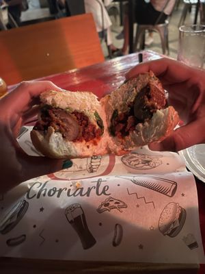 Choripan  at Choriarte in San Jose Del Cabo