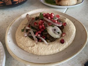 Magic mushroom hummus  at Bazaar in Luxembourg City
