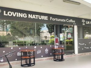 Shop front at Loving Nature Fortunate Coffee Cafe in Central Singapore