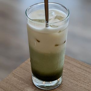 Iced Matcha Oatside Latte at Loving Nature Fortunate Coffee Cafe in Central Singapore