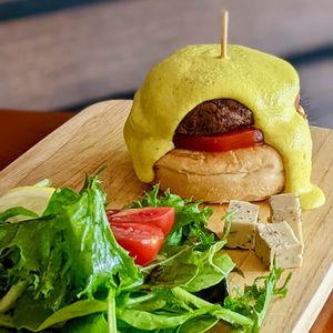 Portobello Benedict at Loving Nature Fortunate Coffee Cafe in Central Singapore