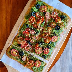 Pesto Pizza at Loving Nature Fortunate Coffee Cafe in Central Singapore