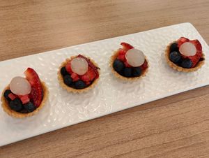 chocolate tarts at Loving Nature Fortunate Coffee Cafe in Central Singapore