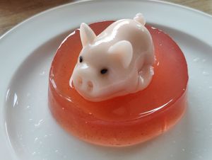 Little piglet jelly at Loving Nature Fortunate Coffee Cafe in Central Singapore