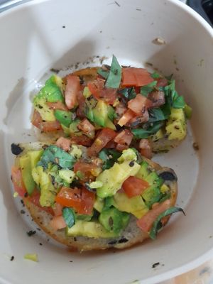 Bruschetta at Loving Nature Fortunate Coffee Cafe in Central Singapore