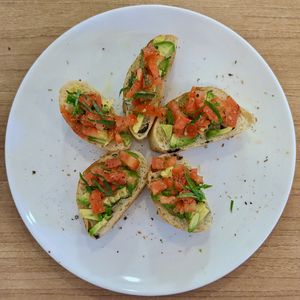 Bruschetta at Loving Nature Fortunate Coffee Cafe in Central Singapore