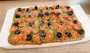 Pesto Pizza at Loving Nature Fortunate Coffee Cafe in Central Singapore