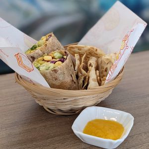 Vegan Burrito Set at Loving Nature Fortunate Coffee Cafe in Central Singapore