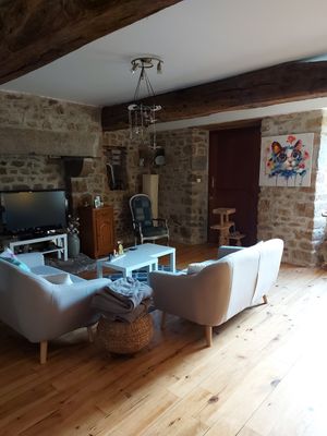 Salon commun at Aux Colibris de Brenael in Hambye