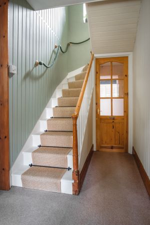 Private staircase to the pet friendly room at The Green Door Vegan B&B - Pet-friendly Room in Llanon
